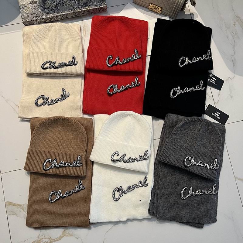 Chanel scarf hat hm68